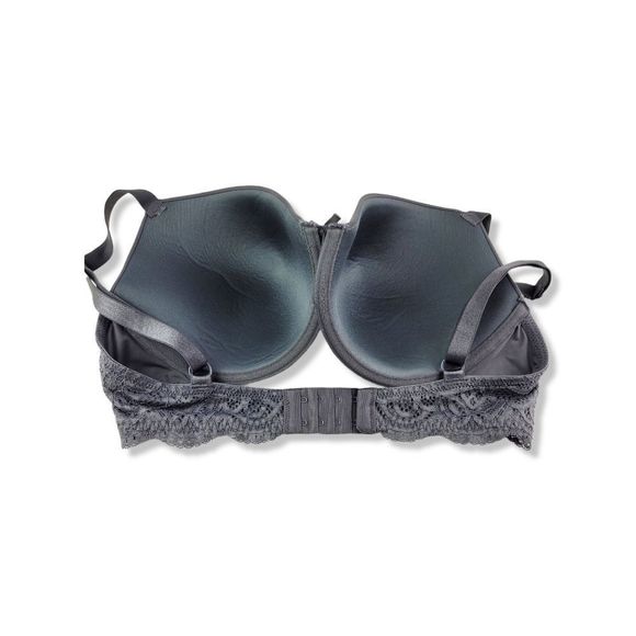 La Vie En Rose Lightly Lined Demi Bra Charcoal 38DD - Picture 8 of 12